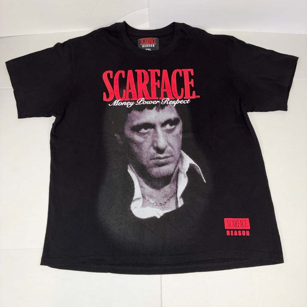SCARFACE X REASON MEN MONEY POWER RESPECT 2XL SHIRT